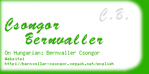 csongor bernvaller business card